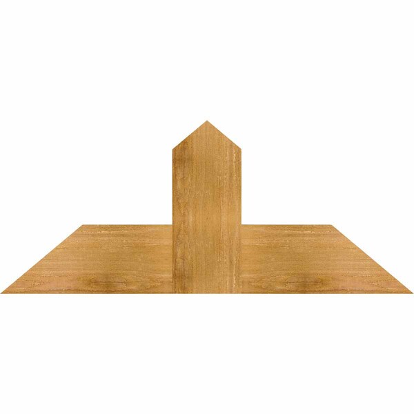 Ekena Millwork Portland Rough Sawn Timber Gable Bracket, Western Red Cedar, 36"W x 15"H x 2"D x 6"F, 10/12 Pitch GBW036X15X0206POR00RWR - main